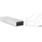Profil rectangular din aluminiu 20mm x 40mm alb maro gri