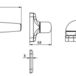 Feronerie termopan: 98 maner x 502 aluminiu alb dimensiuni
